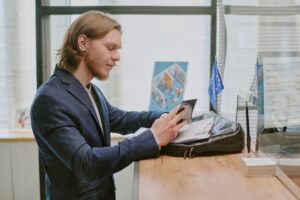 Businessman Getting Visa