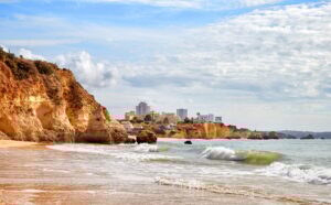 Portimao beach in Algarve, Portugal